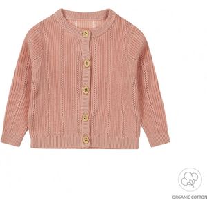 Dirkje - Gebreid Vestje - Dusty Pink - 100% Biologisch Katoen