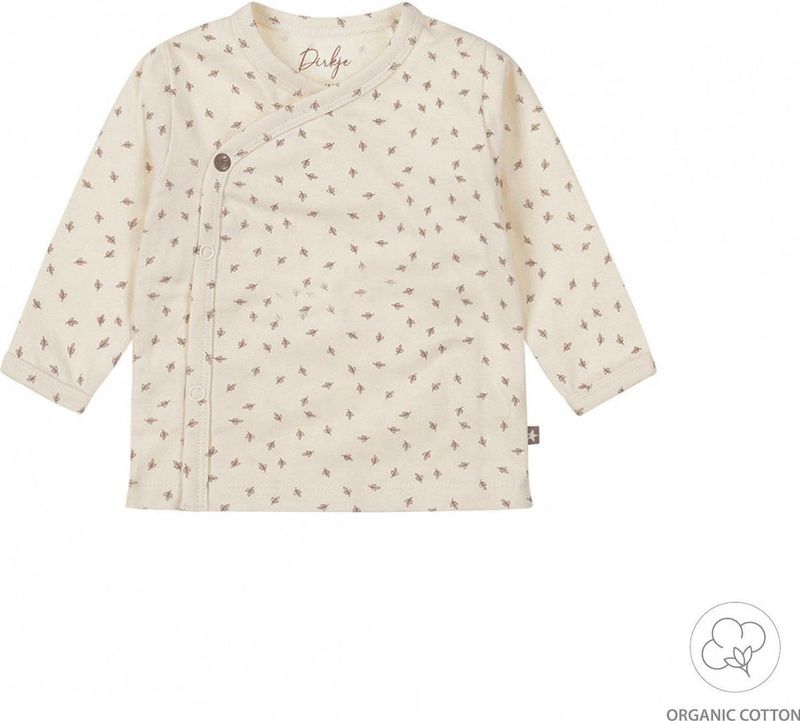 Dirkje T-Shirt Overslag Lange Mouw Off White