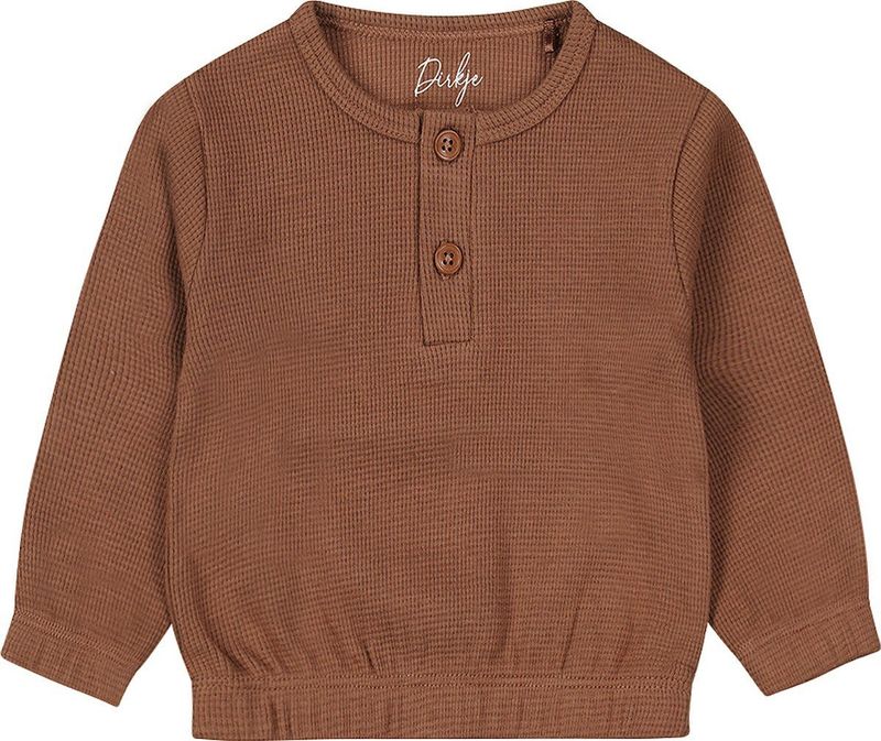 Dirkje - Sweater - Bruin - Organisch Katoen - Ribstructuur