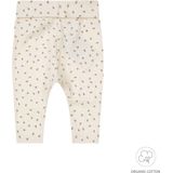 Dirkje - High Waist Broekje - Off White - Organisch Katoen - Blaadjesprint