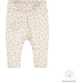 Dirkje - High Waist Broekje - Off White - Organisch Katoen - Blaadjesprint
