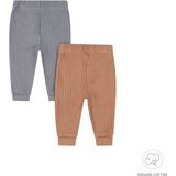 Dirkje - Set - Broekjes - Zachtblauw en Bruin - Bio Katoen met Stretch