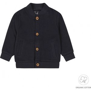 Dirkje-Baby jongens vest ls organic cotton-Navy