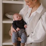 Dirkje - T-Shirt Lange Mouw - Navy - Biologisch Katoen