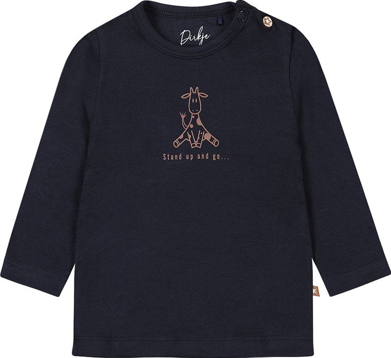 Dirkje - T-Shirt Lange Mouw - Navy - Biologisch Katoen