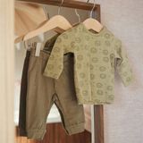 Dirkje - Lion Shirt - Lange Mouwen - Faded Green - Organic Cotton