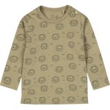 Dirkje - Lion Shirt - Lange Mouwen - Faded Green - Organic Cotton