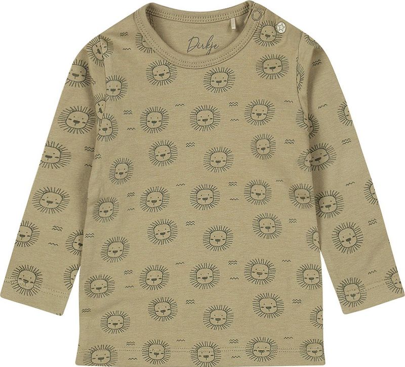 Dirkje - Lion Shirt - Lange Mouwen - Faded Green - Organic Cotton