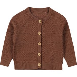 Dirkje - Bio Katoen - Vest - Gebreid - Bruin