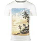 Koko Noko - T-shirt - Wit Blauw Geel - Katoen - Korte Mouwen