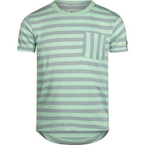 Koko Noko - T-shirt - Mint Groen en Grijs - Katoen - Borstzakje