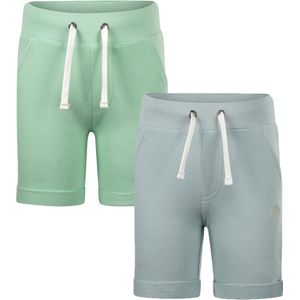 Koko Noko Sweatshort - Grijsblauw/Mintgroen - Katoen/Elastaan - Set van 2