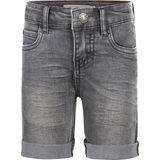 Koko Noko - Denim Short - Grijs - Katoenmix - Riemlussen, Rits- en Knoopsluiting