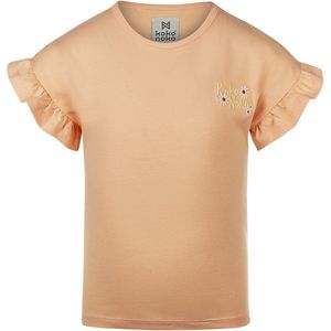 Koko Noko - Meisjes T-shirt - Peach - Franjes aan de Mouwen