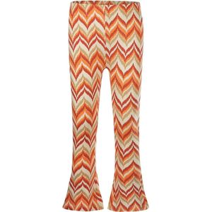 Koko Noko - Flared Broek - Oranje - Stretchkatoen - Elastische Tailleband