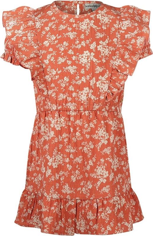 Koko Noko - Jurk - Oranje - Polyester met Elastaan