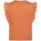 Koko Noko - T-shirt - Oranje - Katoen - Badge en Franjes