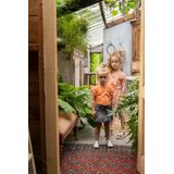 Koko Noko - T-shirt - Oranje - Katoen - Badge en Franjes