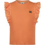 Koko Noko - T-shirt - Oranje - Katoen - Badge en Franjes