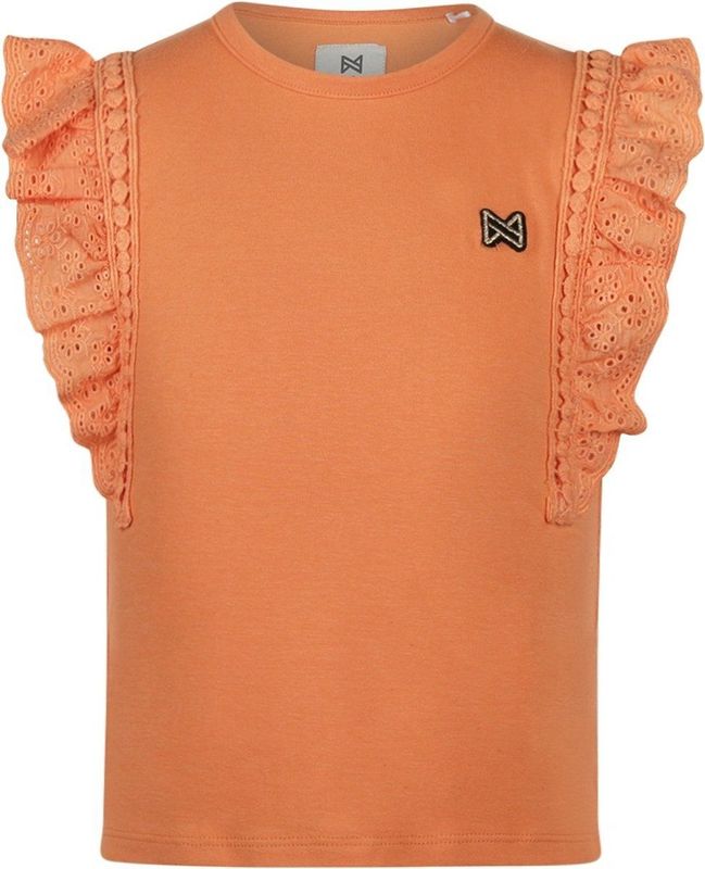 Koko Noko - T-shirt - Oranje - Katoen - Badge en Franjes