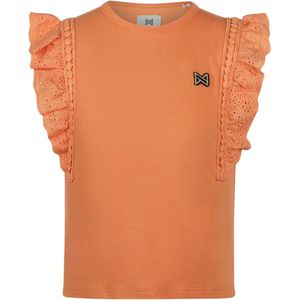 Koko Noko - T-shirt - Oranje - Katoen - Badge en Franjes