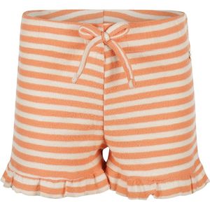 Koko Noko - Meisjes Broek - Oranje - Korte Broek - Zachte Stof - Horizontaal Gestreept