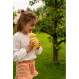 Koko Noko - Meisjes Broek - Oranje - Streepdessin - Zachte Stof