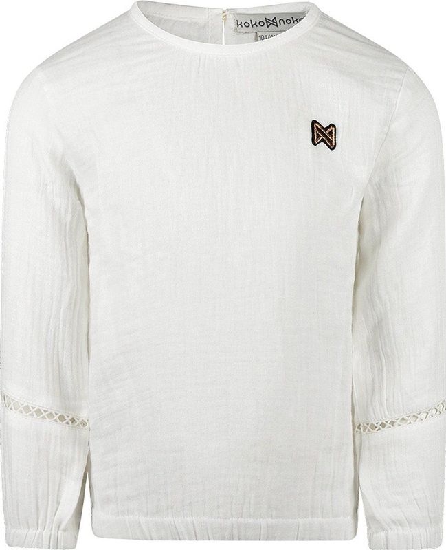 Koko Noko meisjes blouse - Ecru