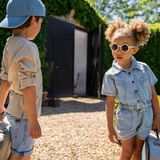 Koko Noko - Jumpsuit - Blauw - Jeans - Button Sluiting