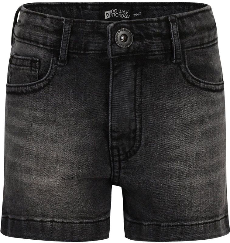 No Way Monday - Denim Shorts - Blauw - Katoen met Elastaan