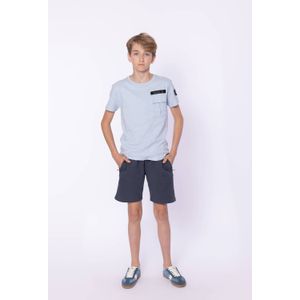 No Way Monday - Short - Steel Blue - Katoen