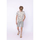 No Way Monday - T-shirt - Ecru - Grijs - Katoen en Elastaan