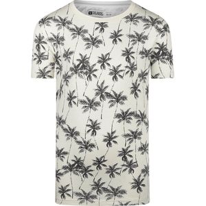 No Way Monday - T-shirt - Ecru - Grijs - Katoen en Elastaan