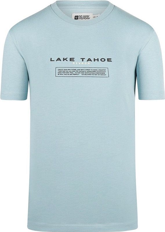 No Way Monday - Jongens T-shirt - Licht Blauw