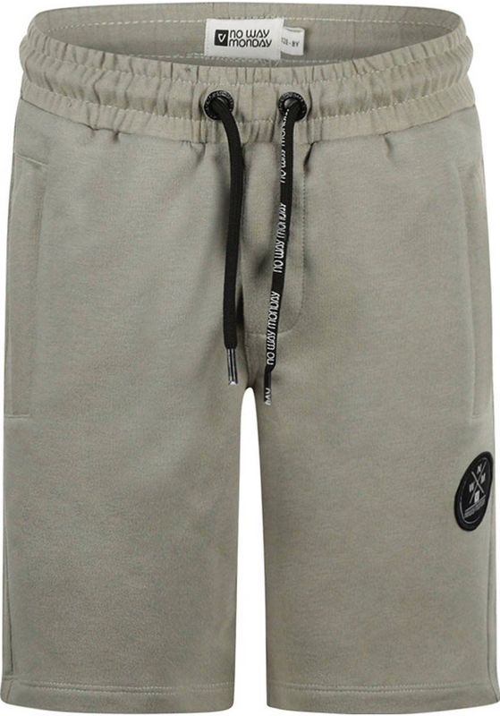 No Way Monday - Korte Broek - Grijsgroen - Katoen met Elastaan
