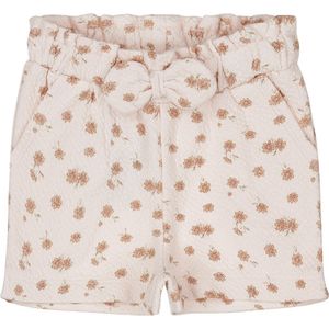 Dirkje - Meisjes Broek - Light Peach - Korte Broek - Bloemenprint
