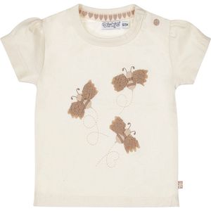 Dirkje - T-shirt - Off White - Katoen - Vlinderprint