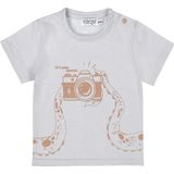 Dirkje - T-shirt - Lichtblauw - Katoen - Bruine Print