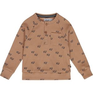 Dirkje - Longsleeve - Bruin - Katoen - Rib Gebreid