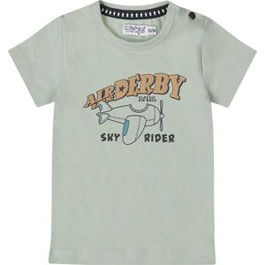 Dirkje - T-shirt - Faded Groen - Katoen - Print Op Voorkant