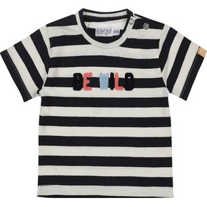 Dirkje - Stripe T-Shirt Korte Mouw - Navy - Katoen