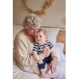 Dirkje - T-shirt - Donkerblauw/Wit - Katoen/Elastaan