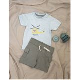 Dirkje - Cargo Shorts - Grijsgroen - Katoen met Elastaan