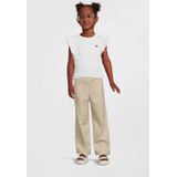 Koko Noko - T-shirt - Wit - Katoen met Elastaan - Ronde Hals, Kapmouwtjes, Broderie en Ruches