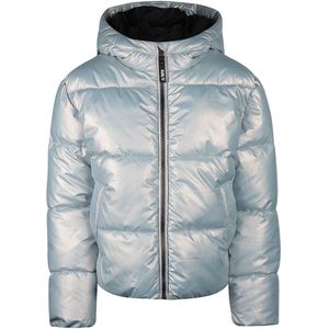 No Way Monday - Gewatteerde Jas - Zilver - Met Capuchon