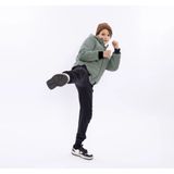 No Way Monday - Gewatteerde Jas - Grijsgroen - Met Capuchon