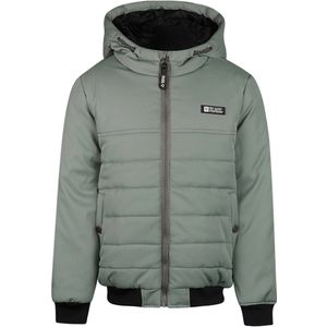 No Way Monday - Gewatteerde Jas - Grijsgroen - Met Capuchon