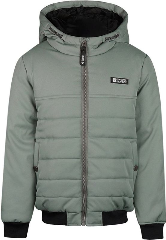 No Way Monday - Gewatteerde Jas - Grijsgroen - Met Capuchon