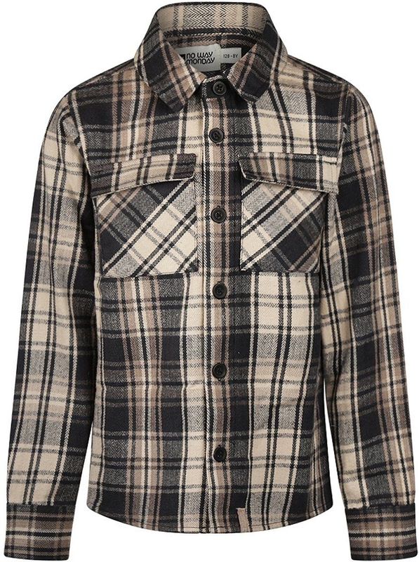 No Way Monday overhemd grijs