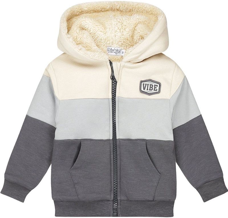 Dirkje - Cardigan - Beige - Met Capuchon - Fleece Voering